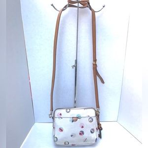 Fossil Camera Bag Saffiano Leather Crossbody